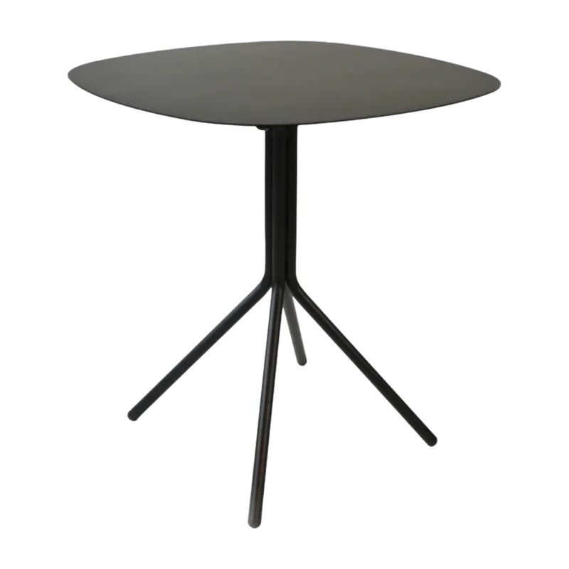 Table à manger carrée en acier ivoire 70 x 70 x 74 Edgar - Resistub