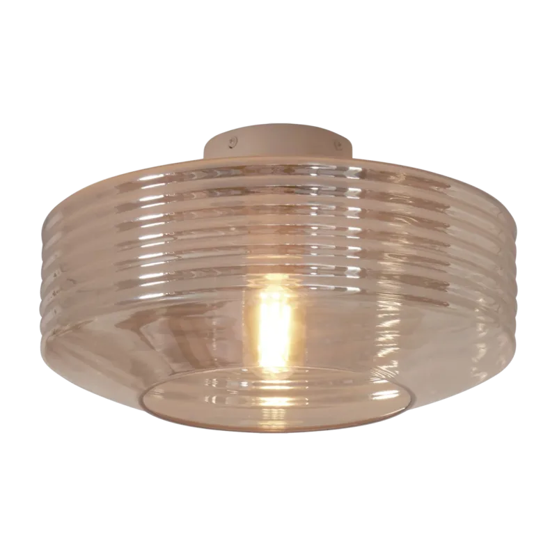 Plafonnier en verre ambre 35cm Verona - It's about Romi
