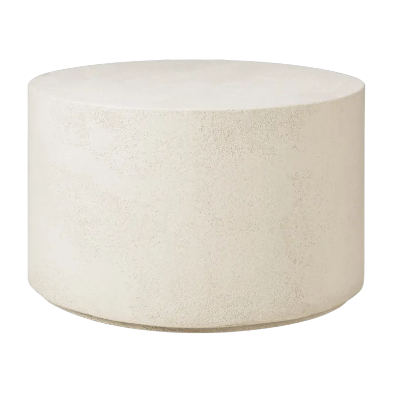 Table basse ronde organique 60 x 37 cm off-white en microciment Elements - Ethnicraft Accessories