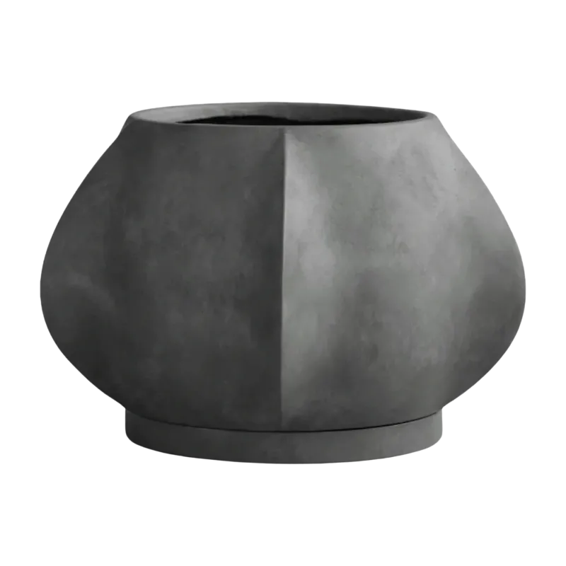 Mini pot de fleurs en béton gris foncé 25 x 39,5 cm Arket - 101 Copenhagen