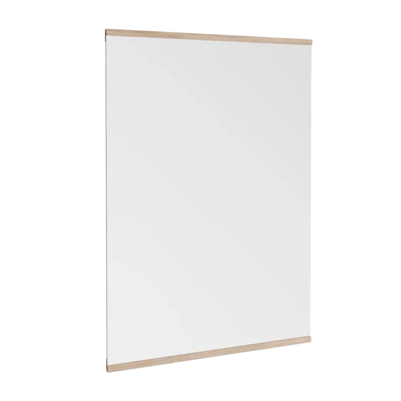 Miroir mural en chêne rectangulaire 70x100 cm Wall - Moebe