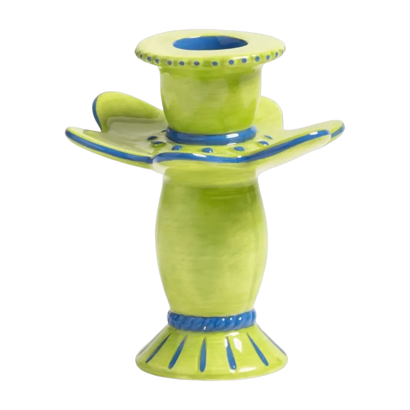 Bougeoir en dolomite vert 10,5 cm Posy - &Klevering