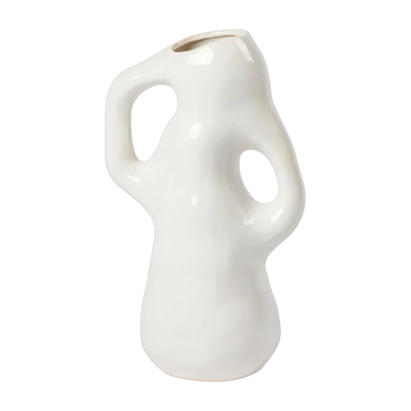 Vase en grès blanc 35 cm Isolde - Broste Copenhagen