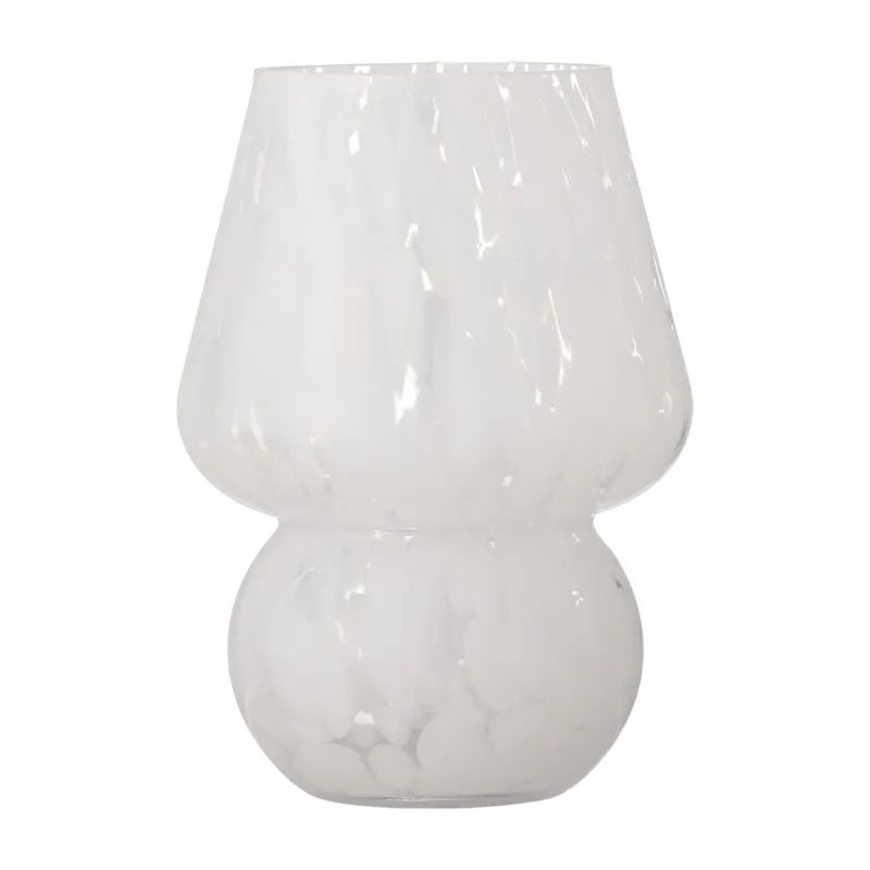 Vase en verre nuancé de blanc Halim - Bloomingville
