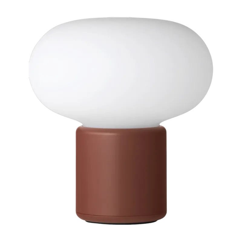 Lampe portable en polyéthylène terre rouge 18 cm Karl-Johan - New Works