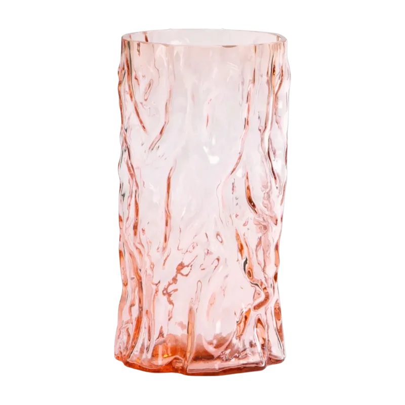 Vase en verre rose Trunk - &Klevering