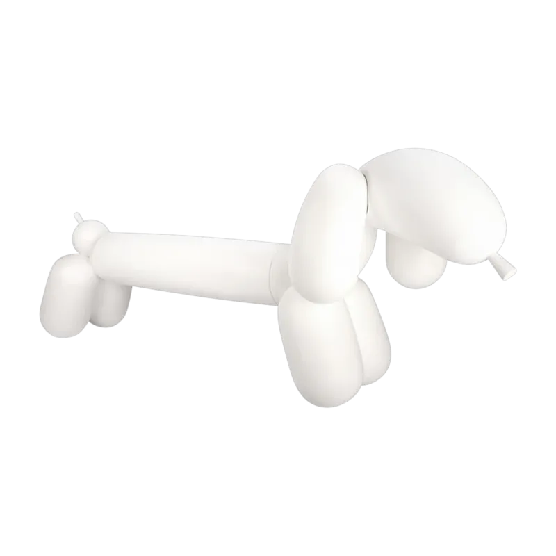 Banc en plastique recyclé blanc en forme de chien Attackle - Fatboy