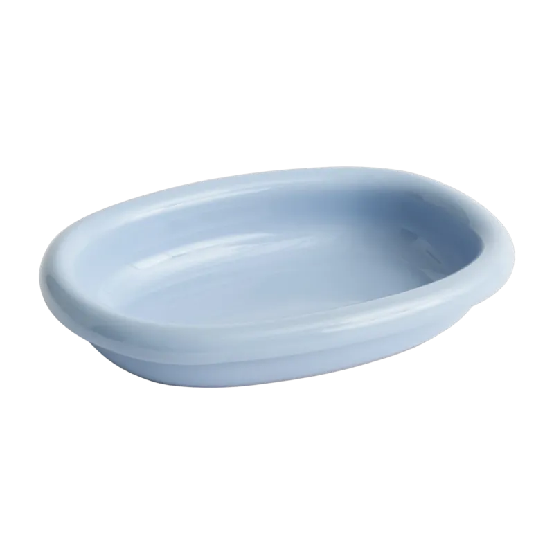 Plat ovale en terre cuite bleu clair 27,5 cm Barro - Hay