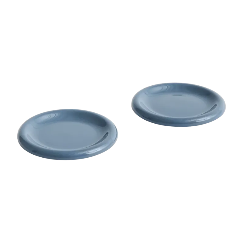 Ensemble de deux assiettes en terre cuite bleu foncé 18 cm Barro - Hay