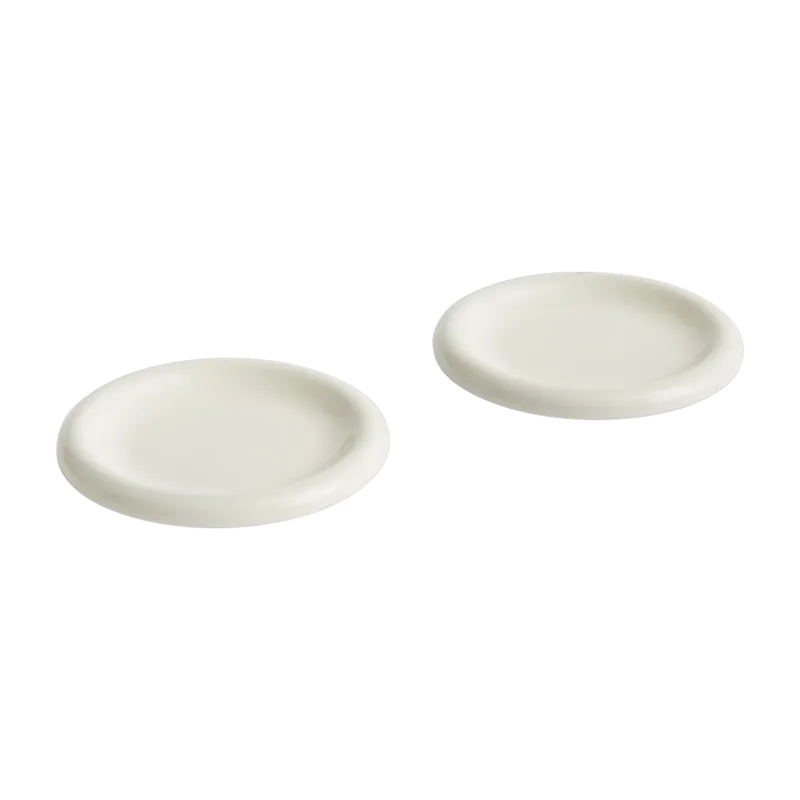 Ensemble de deux assiettes en terre cuite blanc cassé 18 cm Barro - Hay