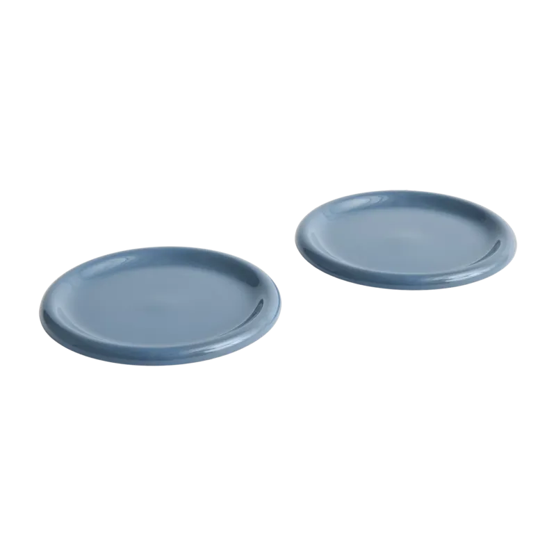 Ensemble de deux assiettes en terre cuite bleu foncé 24 cm Barro - Hay