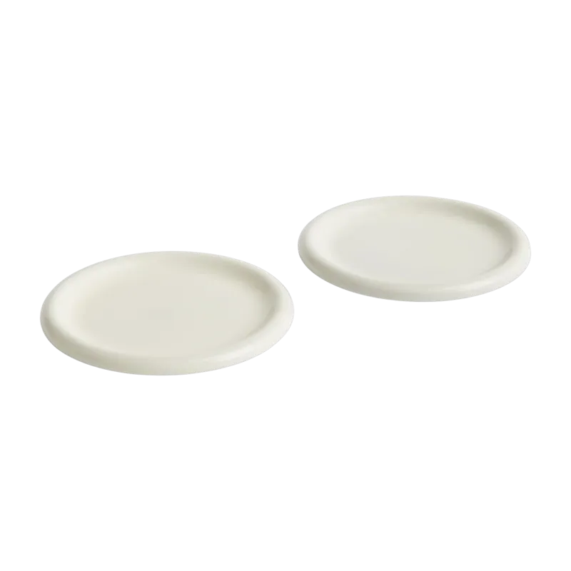 Ensemble de deux assiettes en terre cuite blanc cassé 24 cm Barro - Hay