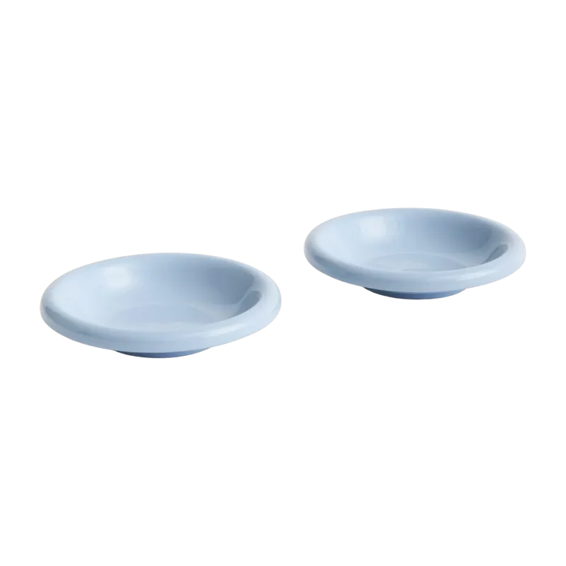 Ensemble de deux bols en terre cuite bleu clair 20 cm Barro - Hay