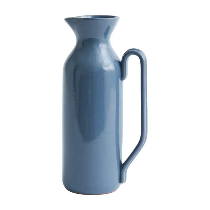 Pichet en terre cuite bleu foncé Barro - Hay