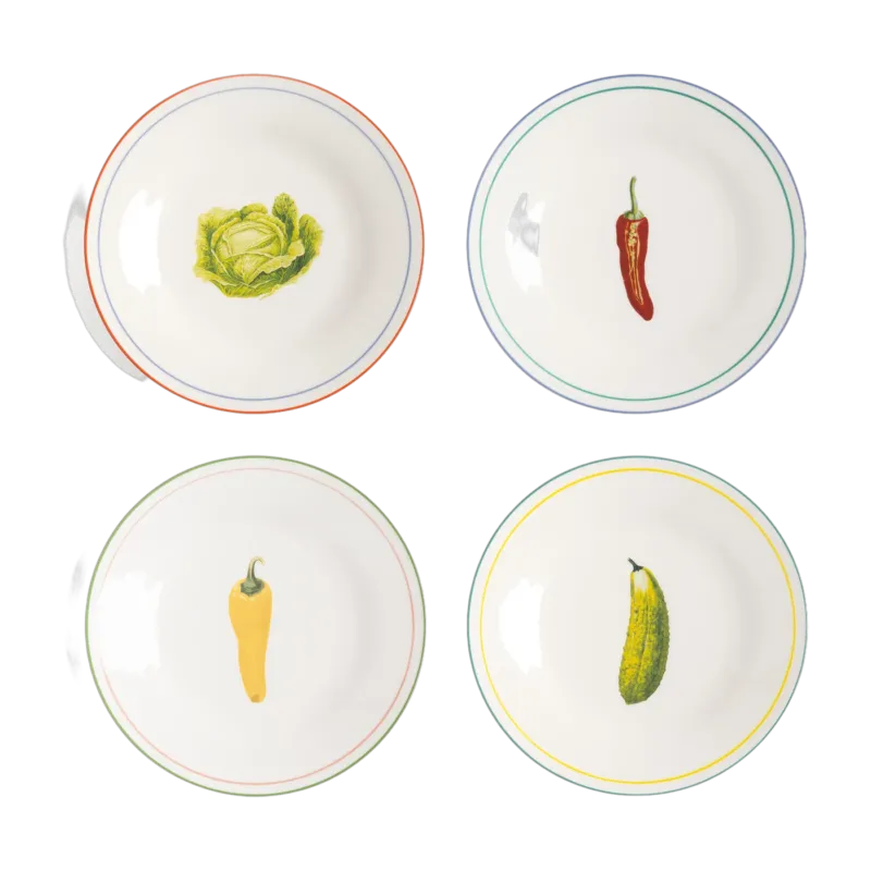 Set de 4 assiettes légumes 21 cm - &Klevering