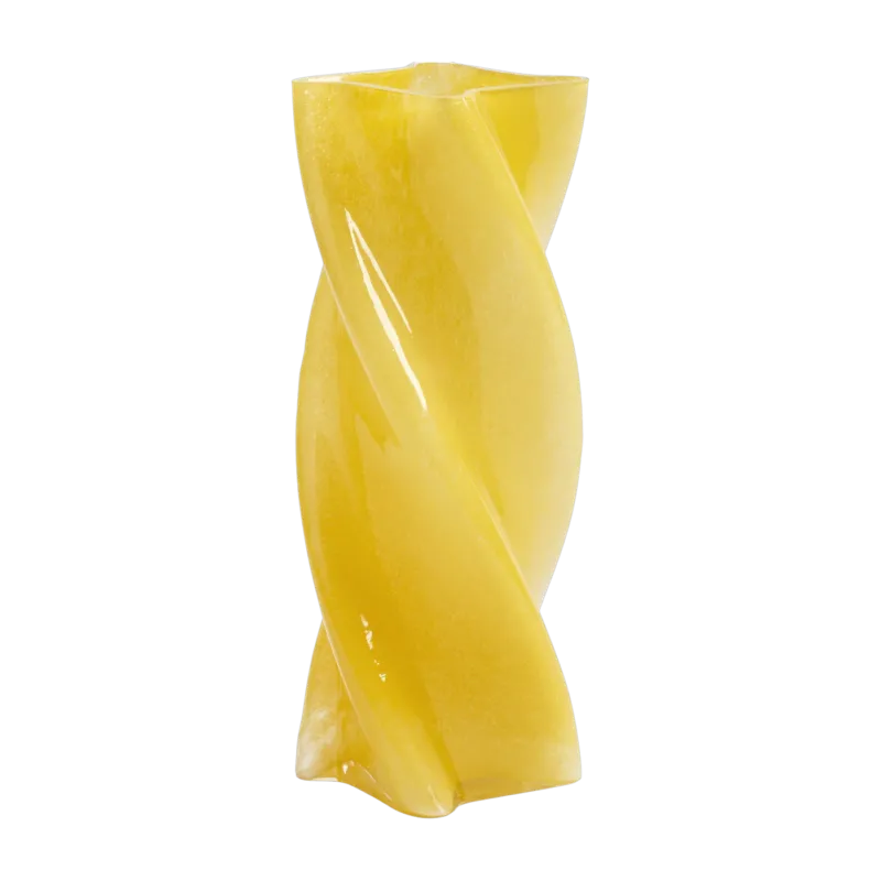 Vase en verre jaune opaque 19,5 cm Marshmallow - &Klevering