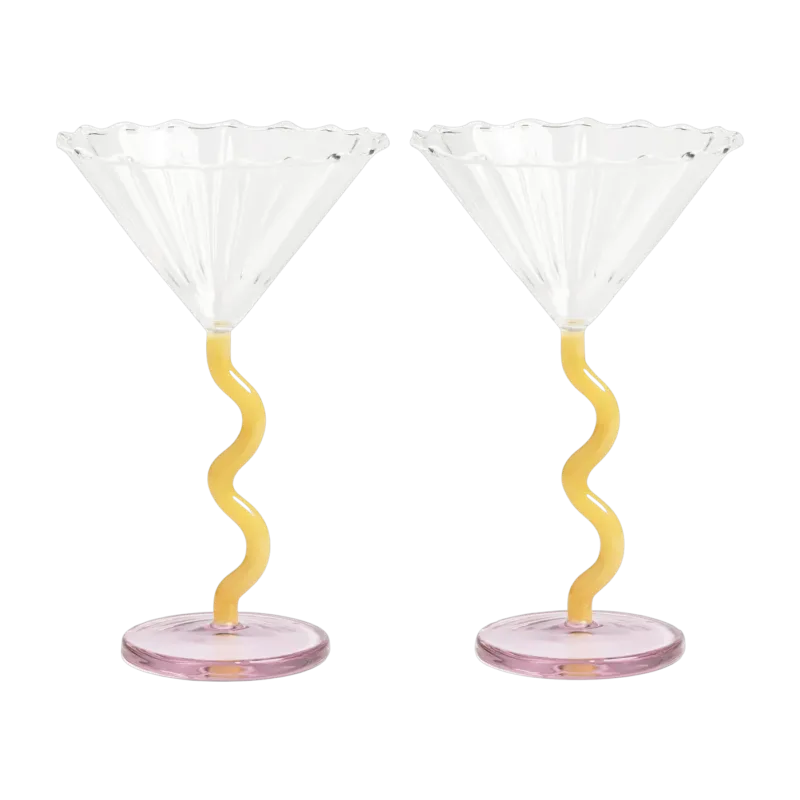 2 Coupes à champagne caramel 17 cm Curve - &Klevering