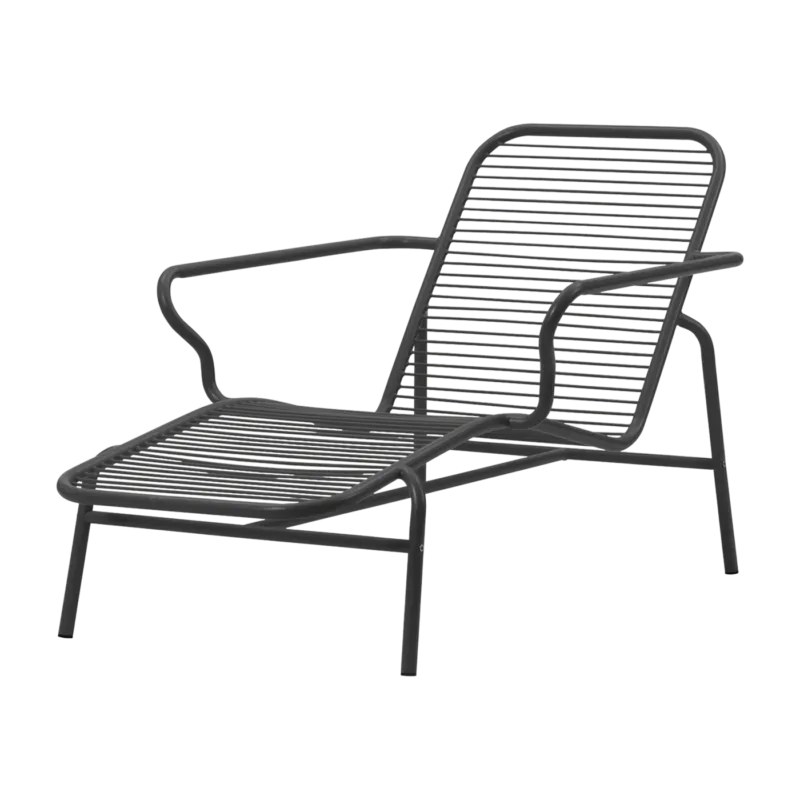 Chaise longue en acier noir Vig - Normann Copenhagen