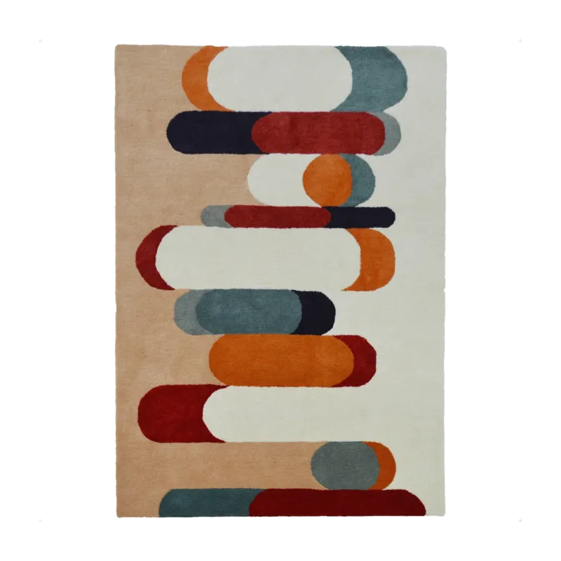 Tapis rectangulaire en laine orange 160x230 cm Sonate - Edito
