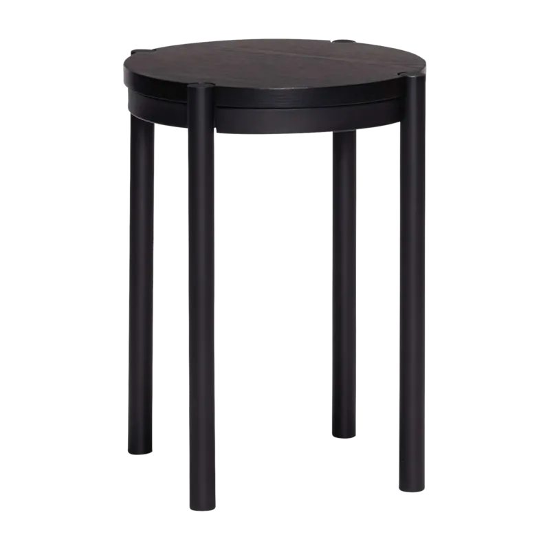 Tabouret en frêne noir Oto - Hübsch