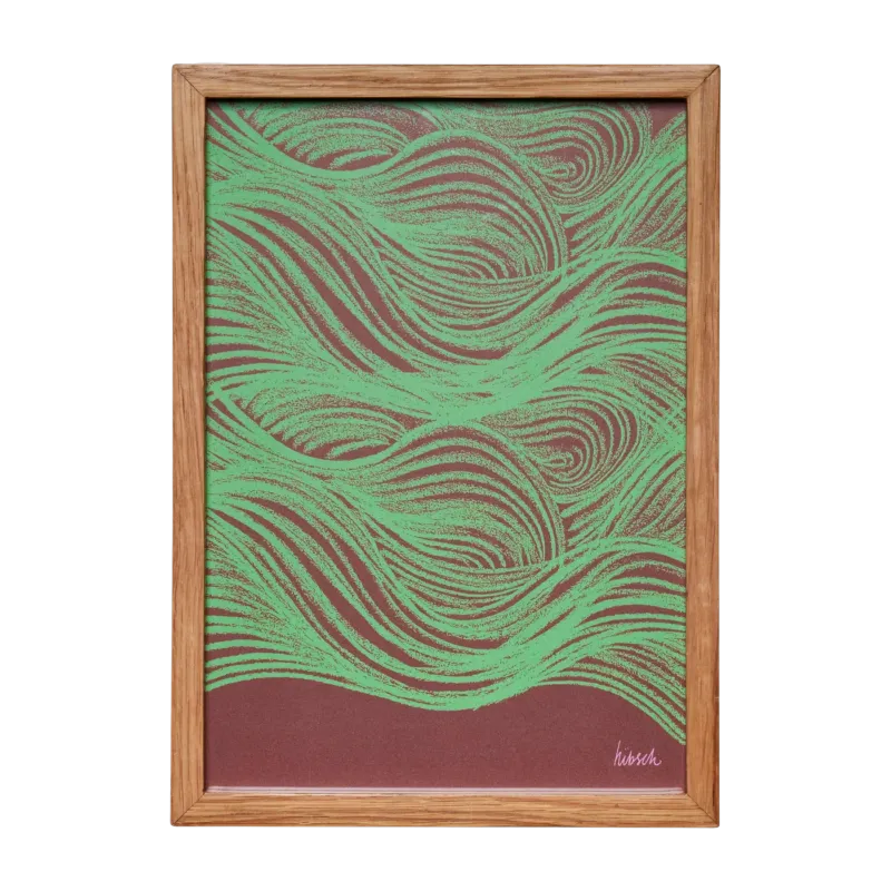 Tableau en chêne 21X29,7 Hello - Hübsch