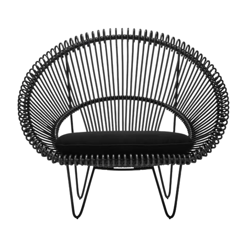Fauteuil d'extérieur noir sans coussin d'assise Roy Cocoon - Vincent Sheppard