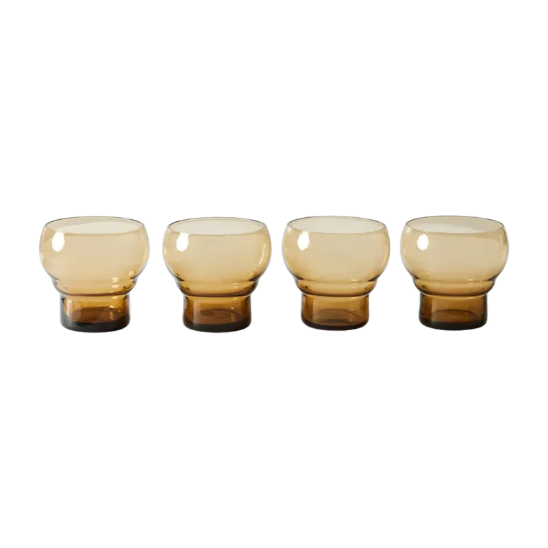 Verres Bulb Amber (Set Of 4) - HKLIVING