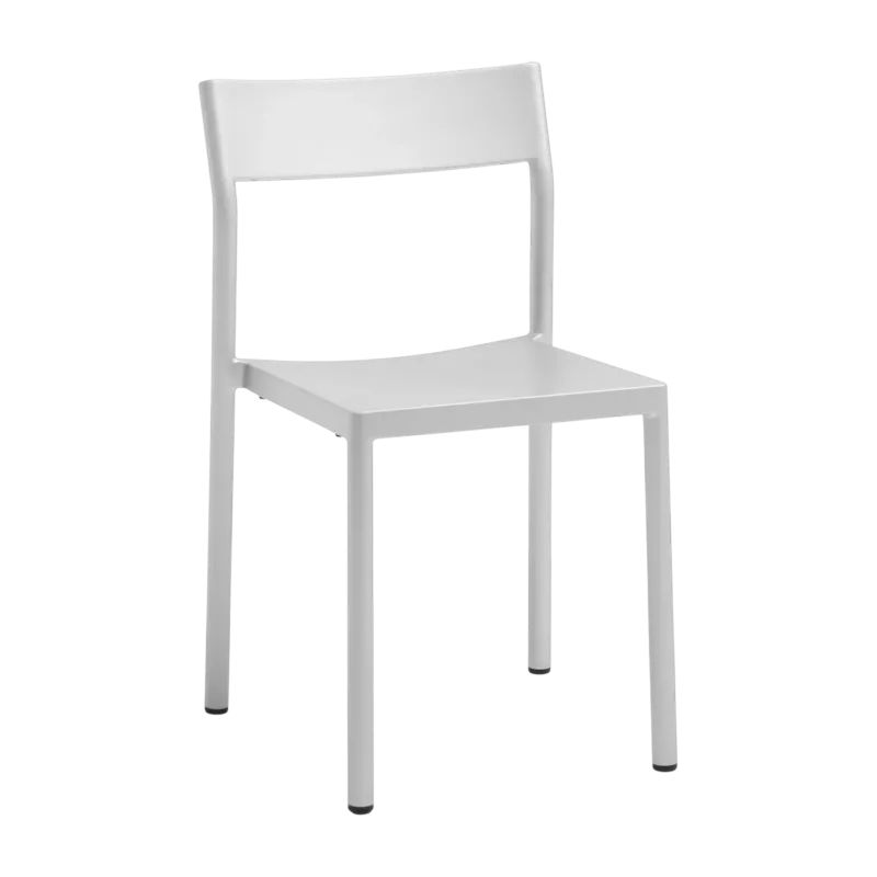 Chaise extérieure en aluminium et silicone gris Type - Hay