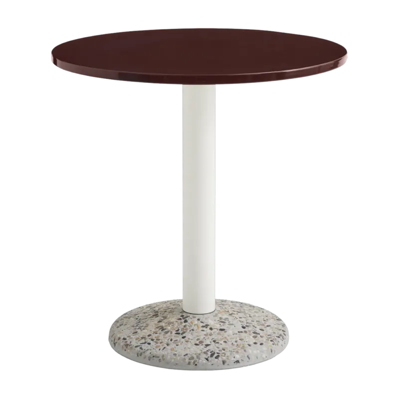 Table ronde en céramique bordeaux 70x73cm - Hay