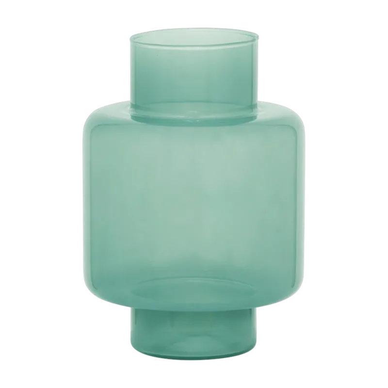 Vase en verre recyclé turquoise Vidro - Urban nature culture