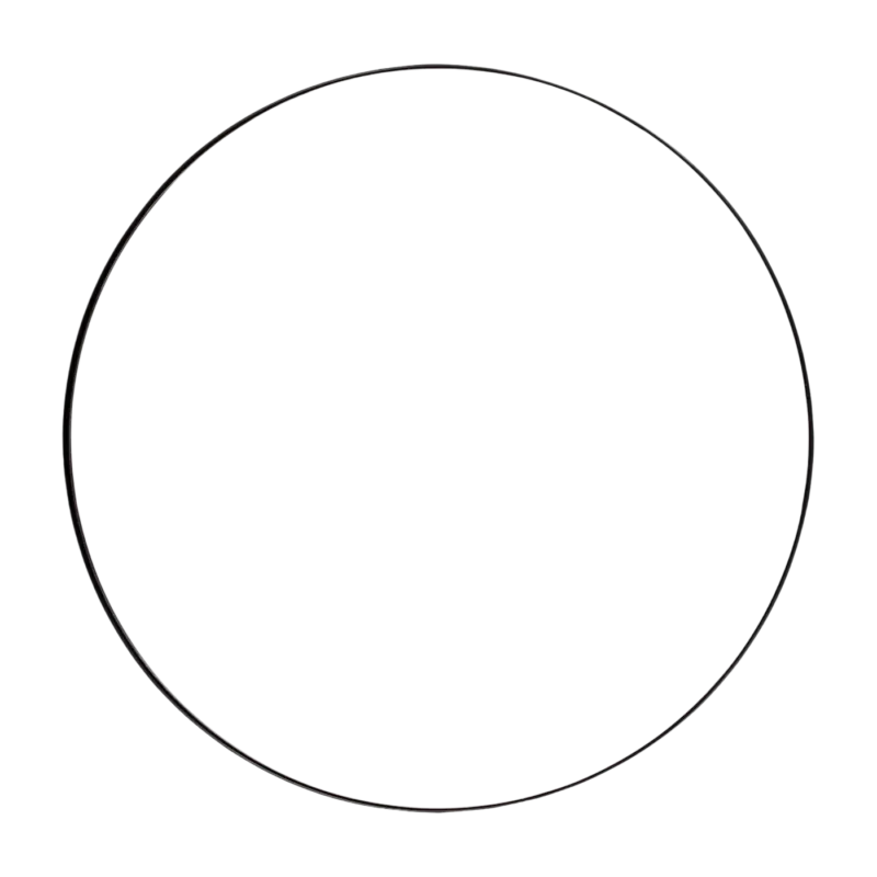 Miroir rond en mdf noir 90cm Circum - AYTM