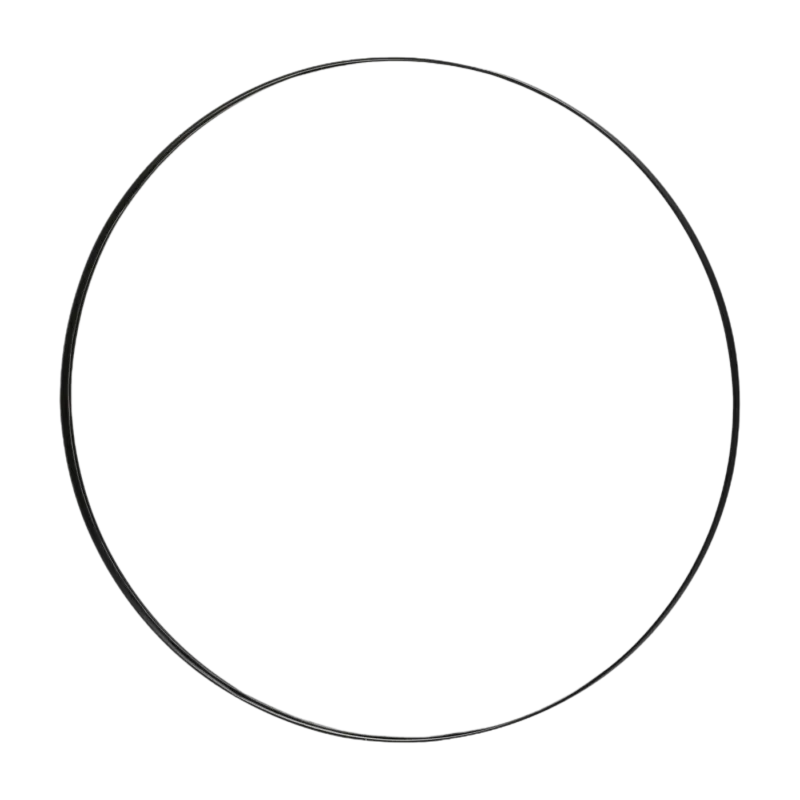 Miroir rond en mdf noir 70cm Circum - AYTM
