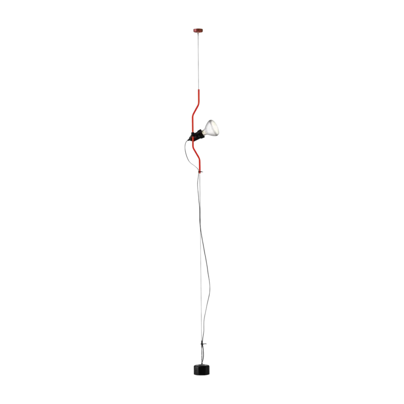 Lampadaire design rouge Parentesi dimmer - Flos