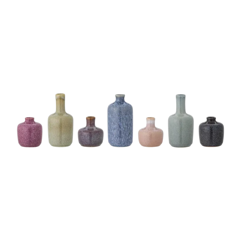 7 Vases en grès vert Maien - Bloomingville