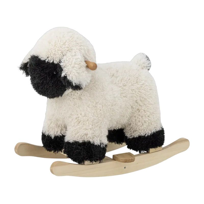 Mouton à bascule pour enfant en polyester blanc Dolly Sheep - Bloomingville Mini