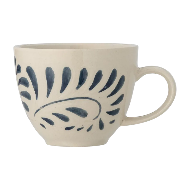 Tasse en grès à imprimés bleu Heikki - Bloomingville