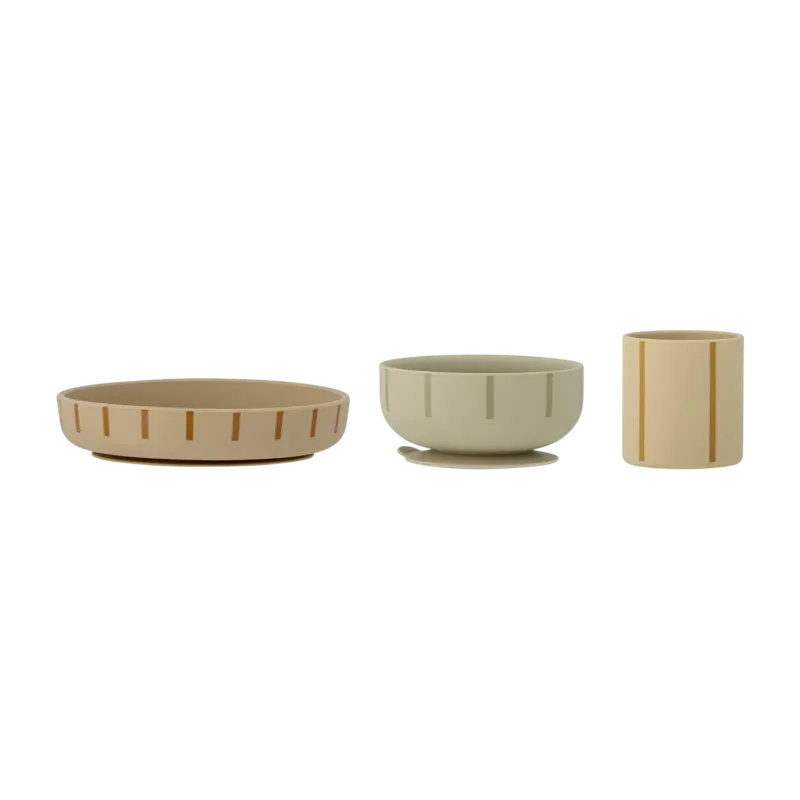 Service de table Levi Silicone vert - Bloomingville Mini