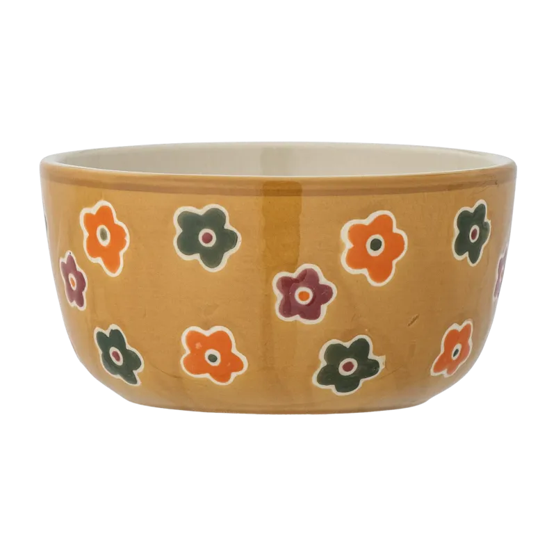 Bol en grès fleuri marron 12cm Addy - Bloomingville Mini