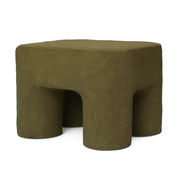 Tabouret en coton kaki Podo - Ferm living
