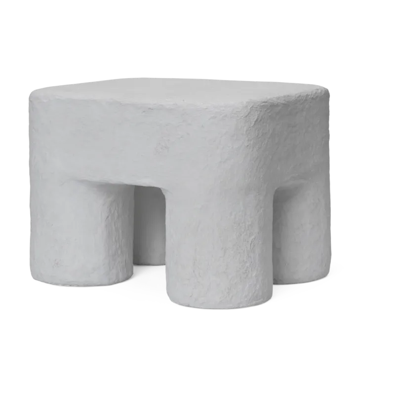 Tabouret en coton blanc Podo - Ferm living