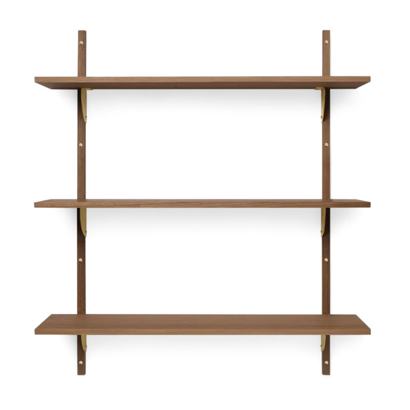 Triple étagère en chêne foncé 87cm Sector - Ferm living