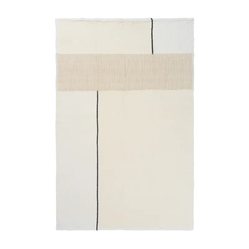 Plaid en fibres naturelles beige Dela - Ferm living