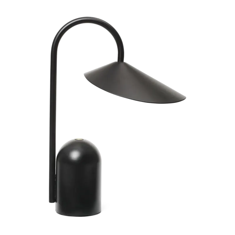 Lampe portable en aluminium noir Arum - Ferm living