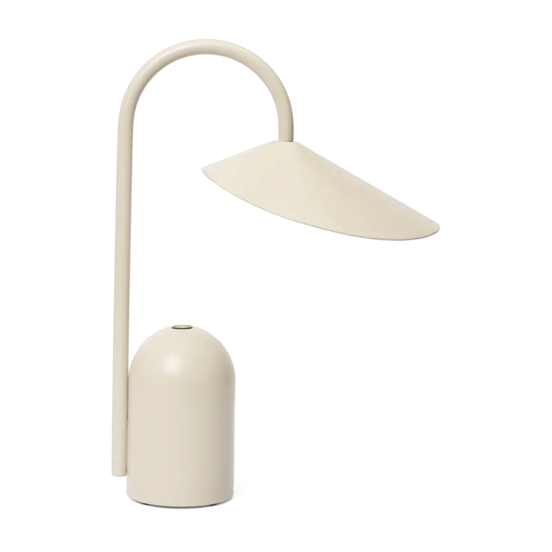 Lampe portable en aluminium blanc cachemire Arum - Ferm living