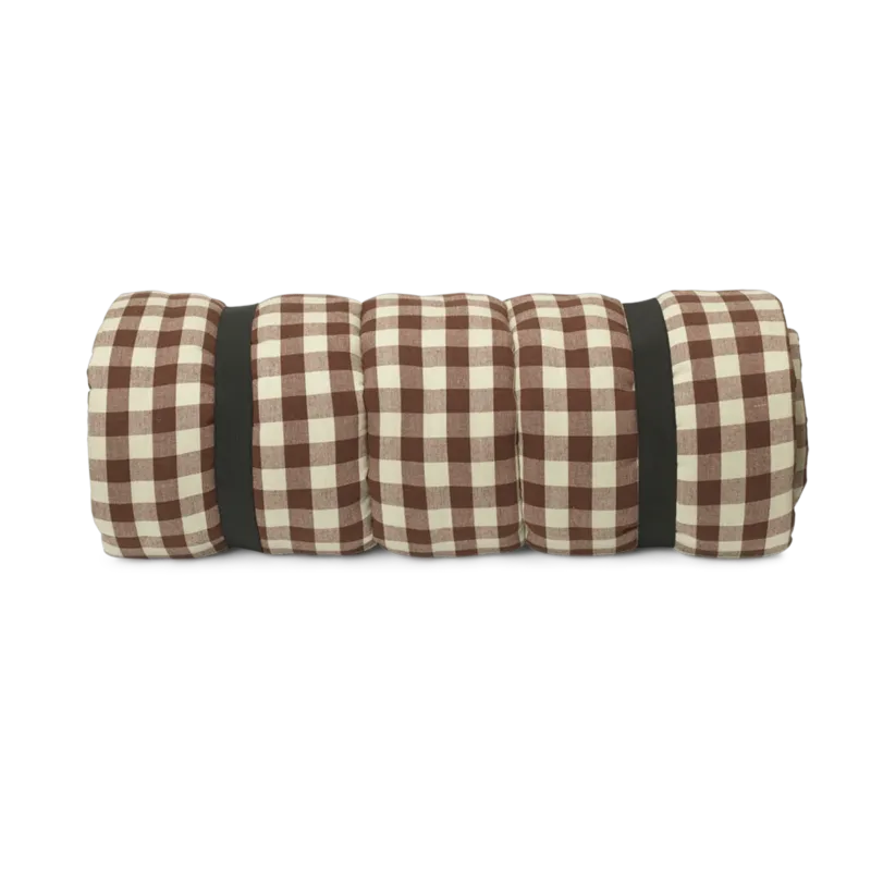 Matelas matelassé à carreaux cannelle Bothy check - Ferm living