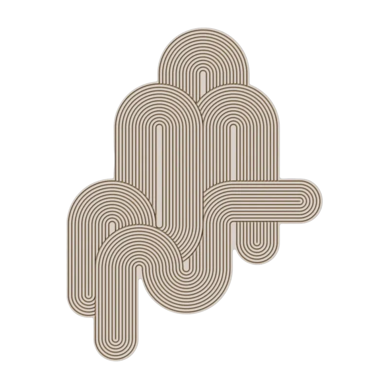 Décoration murale en bois blanc 75x55cm Hesta - Kōje & Møhe