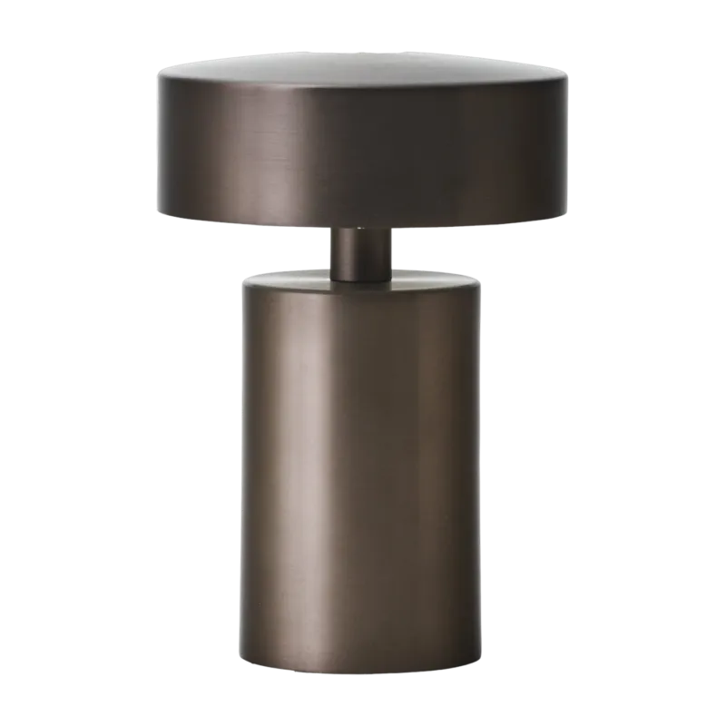 Lampe de table portable en aluminium bronze Column - Audo