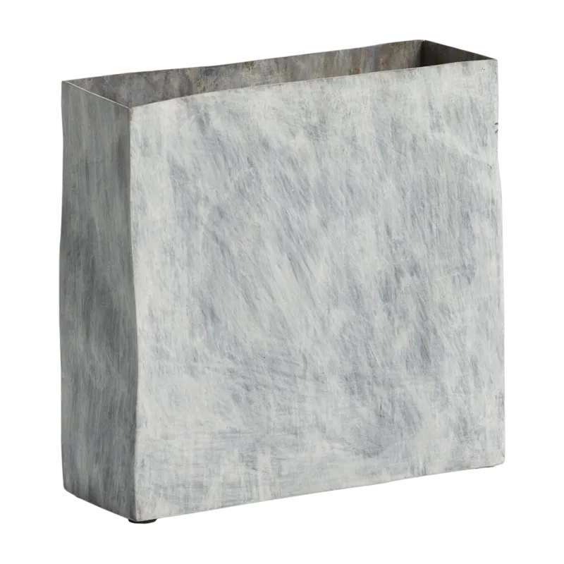 Vase en métal blanc 19x6x19 cm Tide - Serax