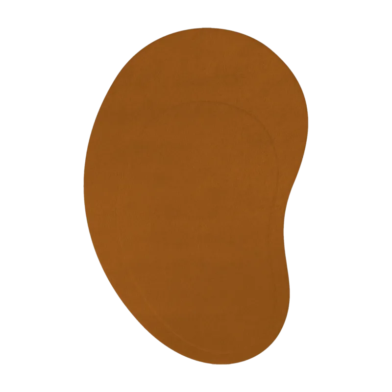 Tapis en laine tufté ochre 180x270cm Residue - Layered