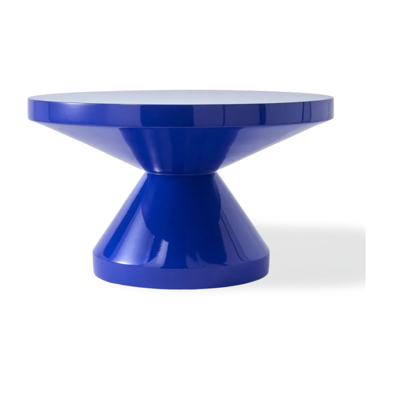 Table basse laquée bleu foncé Zig Zag - Pols Potten